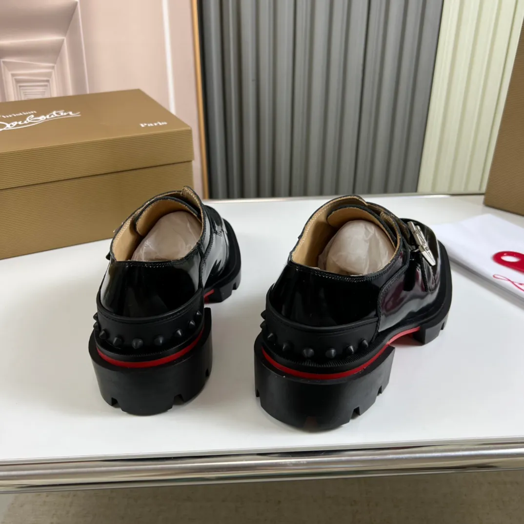 Men's shoes 💰720💰 CL's popular red-soled boots 🆑1:1 original mold, Christian* Louboutin, imported open-edge beaded cowhide leather on the upper + water-dyed cowhide lining, original outsole ⬆️ Wear-resistant and non-slip, full set of counter packaging 🎁38-45 (customized for 45, non-refundable)
